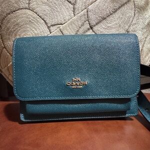 Coach Elegant Teal Crossbody Bag